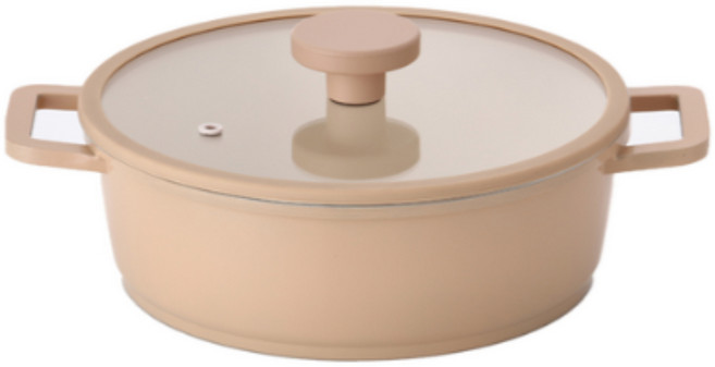 키친플라워 세신산업 인덕션 퀸덤 세라믹코팅 라떼 전골 냄비, 3개, CREAM / 크림라떼, 26cm