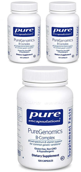 퓨어인캡슐레이션 퓨어 제노믹스 B-콤플렉스 캡슐, 3개, 120정 - 쿠팡