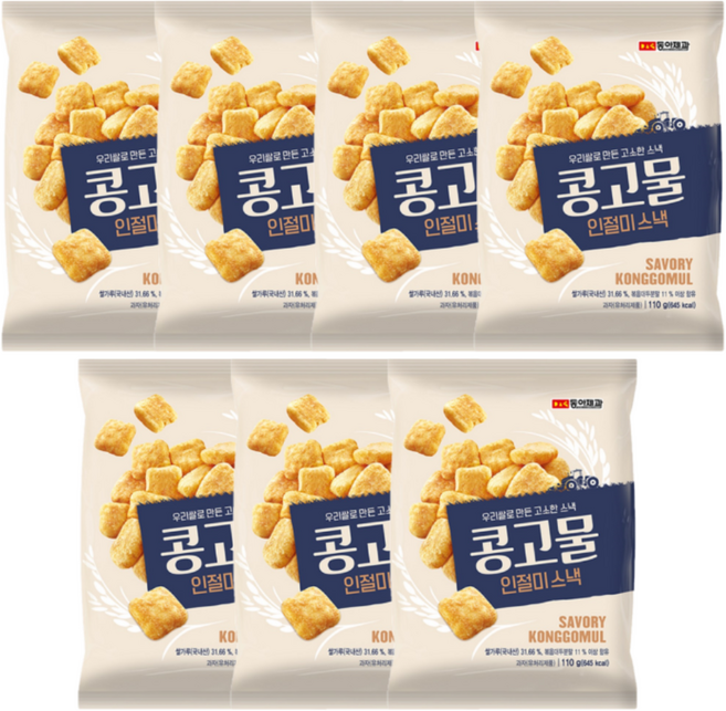 동아제과 콩고물 인절미 스낵, 7개, 110g