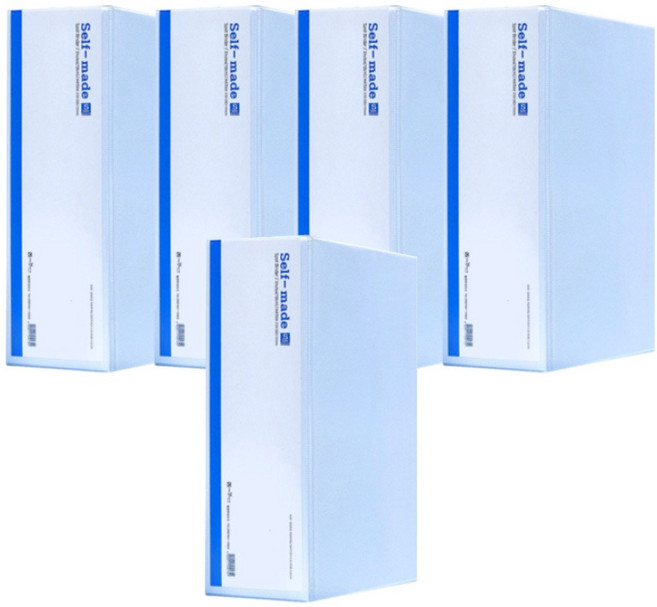 백투명 3공D링바인더(A4), 5개, 10cm