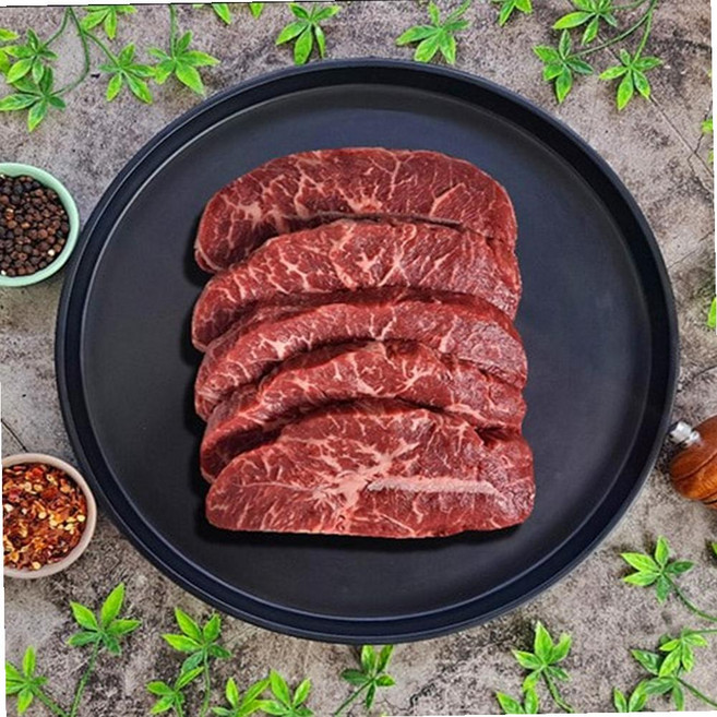 VGD 미국산 냉장 부채살 스테이크 통 두께 절단X 2kg, 1개