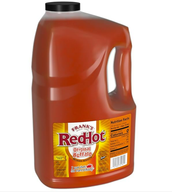 Frank's RedHot 프랭크 레드핫 오리지날 버팔로 윙 소스 1gal Original Buffalo Wings Sauce, 1개, 3.78L