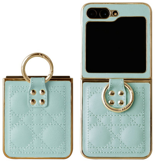 제루크 갤럭시 호환 Z플립 제트플립 지플립 소가죽 골드라인 링 케이스