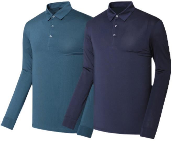 1+1 발렌키 기능성 냉감 스판 카치온 Y카라 긴팔 티셔츠 90-115