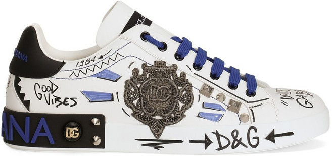 돌체앤가바나 로고 프린트 스니커즈