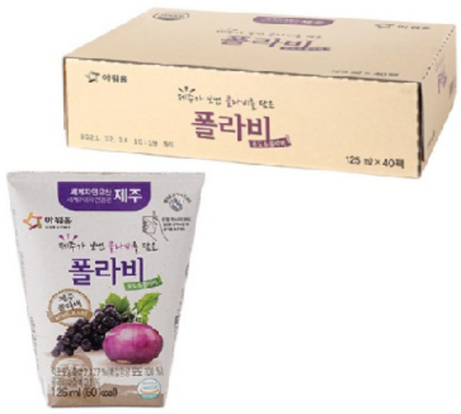 아워홈 제주가 보낸 콜라비를 담은 폴라비 125ml x 40개