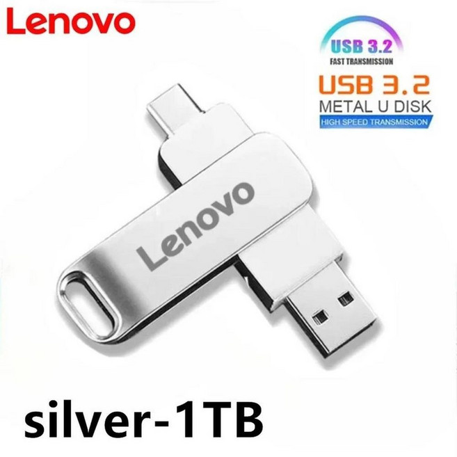 플래시 드라이브 고속 전송 금속 메모리 카드 디스크 방수 스틱, 1개