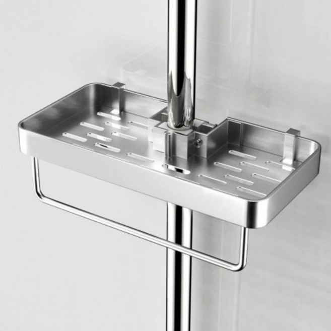 밥살림 샤워기 선반 폼클렌징 거치대 무타공 간편설치 수전선반 봉클램프