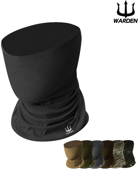 워든 택티컬 워랩 밀리터리 스카프 육군 해병대 특전사 넥워머 바이크 등산 기능성 두건, 1.BLACK, 1개 - 쿠팡