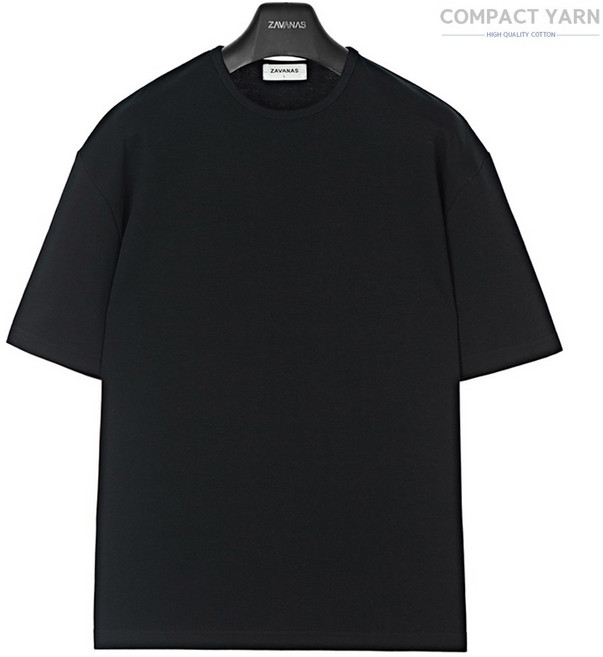 자바나스 어깨넓어보이는 16수 두꺼운 짱짱한 체형보완 세미 오버핏 반팔 A 헤비코튼 티셔츠