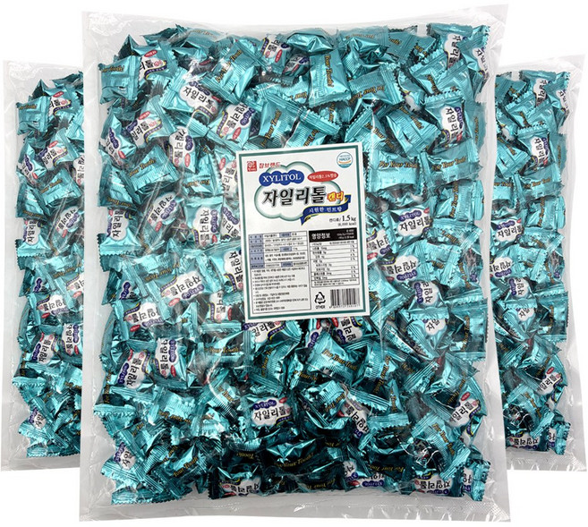 대용량 자일리톨캔디 시원한캔디 민트사탕, 3개, 1.5kg
