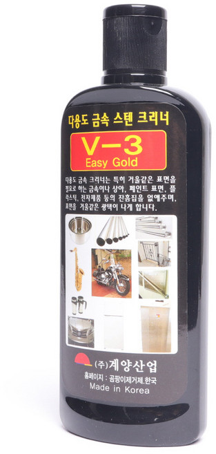 계양 금속 스텐크리너 V-3 광택제 금속크리너 스텐크리너 금속세정제 연마제 광택제 금속 스텐레스 스텐, 1개, §●상품선택..?