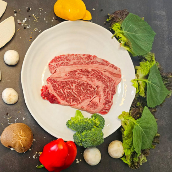 새우살 꽃등심 한우 1++ 9등급 거세 200g (구이 스테이크용), 1개