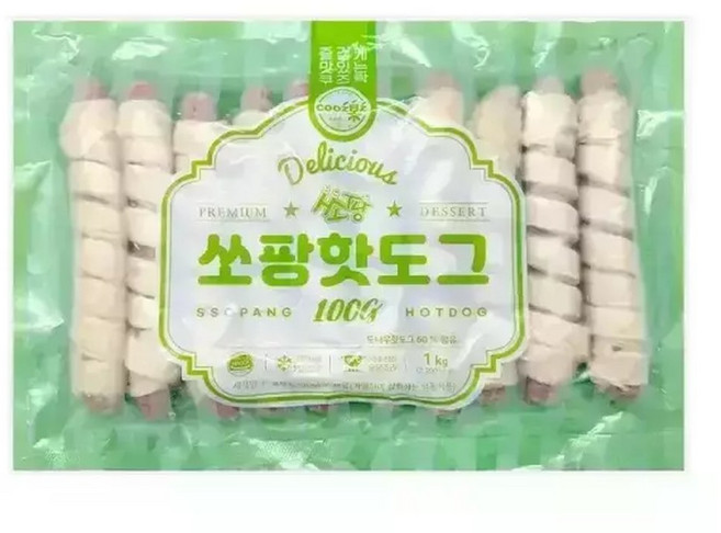쿠즈락 쏘팡 핫도그 1kg(100gx10개), 100g, 10개