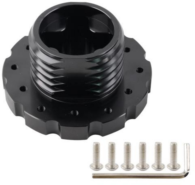 레이싱게임용 휠 Thrustmaster TX T300 T500 TS 빨간색 또는 검정색용 알루미늄 게임 스티어링 어댑터 연결, Black, 1개, Black