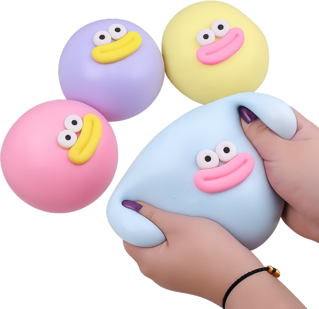 4개세트 KC인증 빌리네집 대왕 빵떡말랑이 동글 구름 왕 말랑이 스트레스볼, 대 size_4개세트