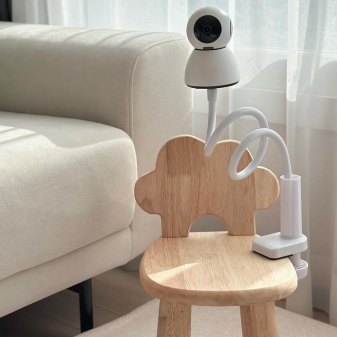 77CM 오버뷰 홈캠 거치대 CCTV 베이비캠 펫캠 브라켓, 1개, 거치대+만능브라켓