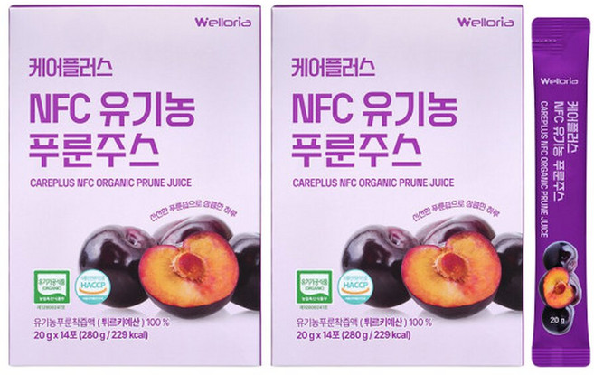 케어플러스 NFC 푸룬주스 2박스 (20g X 28포), 20g