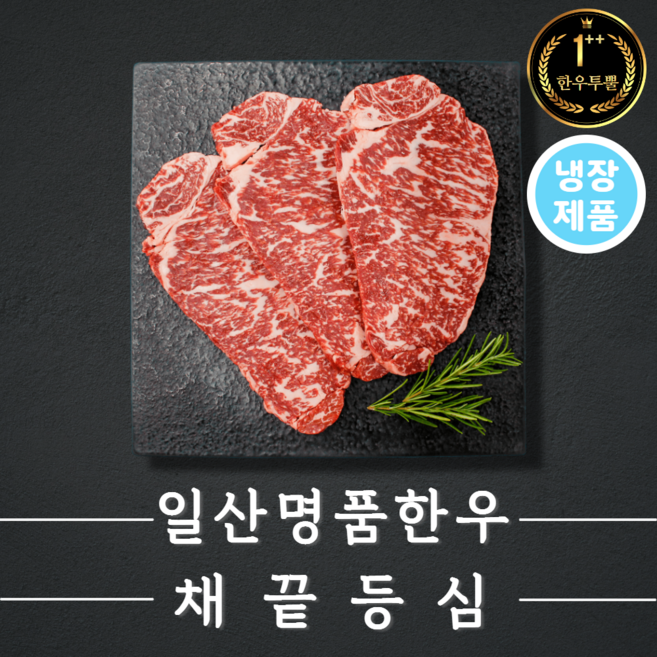 한우 투뿔 채끝등심(냉장 구이용 200g) 한우1++NO.9/일산명품한우, 200g 1팩