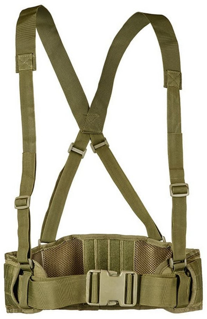 러닝벨트 전술벨트 파우치 작업 보조가방 멜빵 안전띠, 그린
