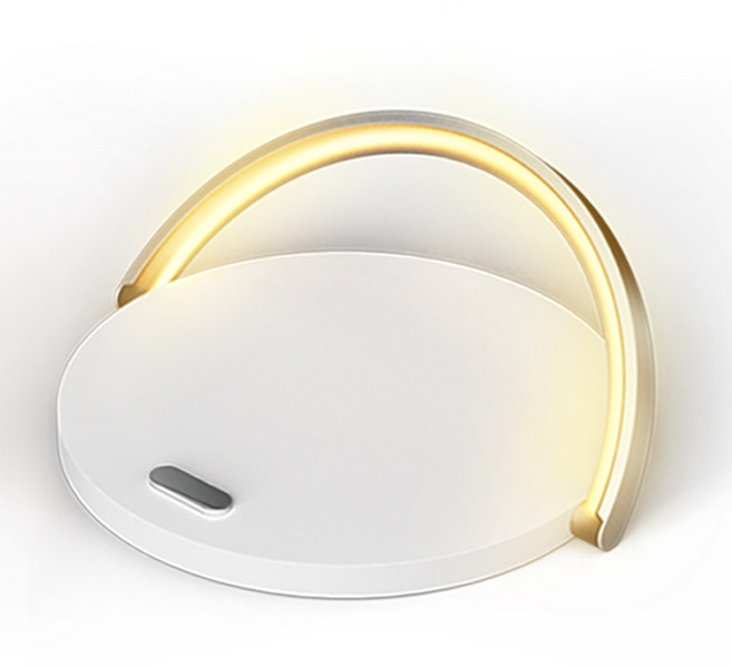 어반위즈 무선충전기 LED 무드등 10W 고속충전, 화이트, 1개