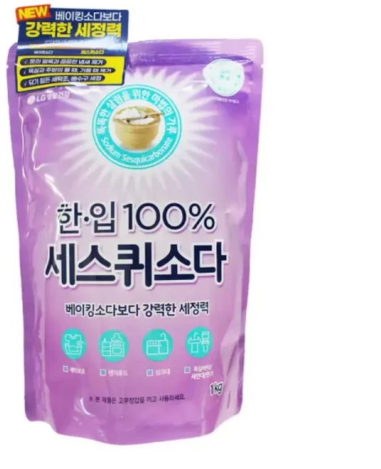 엘지 한입 100 세스퀴소다 1kg 베이킹소다 보다 강력한 세정력, 1개