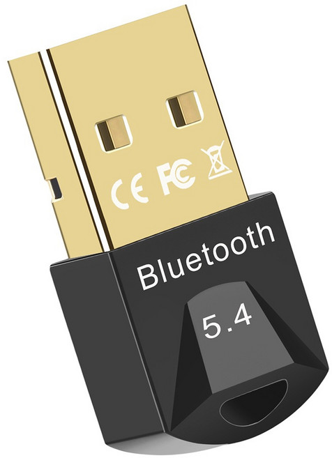 USB 藍牙接收器, 1個, 藍芽5.4 台灣瑞昱晶片 超穩定支援音頻, Black, 藍牙5.4