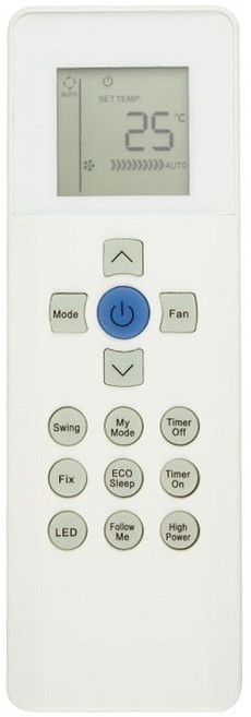 RG67N BGEF 캐리어 벽걸이형 호환 에어컨 리모컨 냉난방기 RUL+1094, 상세페이지 참조, 1개