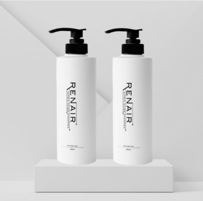 르네어 안티 헤어로스 샴푸 500ml 2개 산화질소 함유 지루성 두피염 완화 엔오에스샴푸