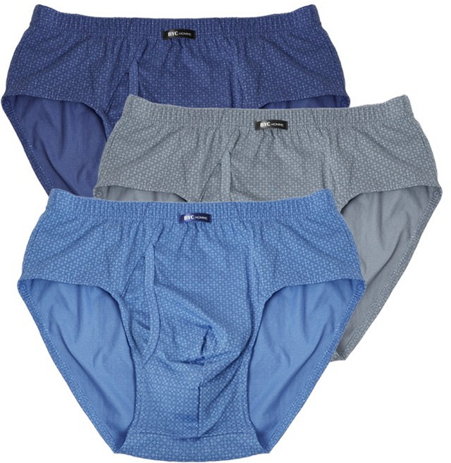BYC 2301 순면 맥시 빅사이즈 브리프 삼각팬티 3종 남성용