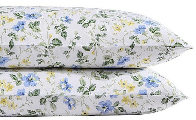 로라애슐리 Laura Ashley Home - 새틴 컬렉션 베개 커버 2개 세트 100% 면 실크처럼 매끄럽고 빛나는 광택 주름 방지 침구 표준 릴리안 173417 35
