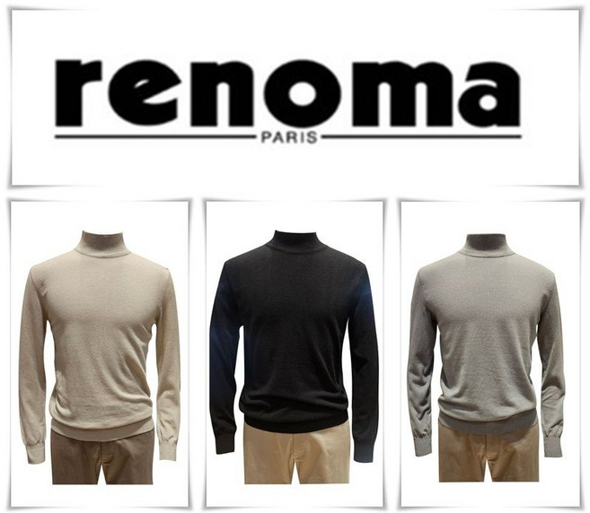 [백화점 매장정품] 레노마 [품절임박]이너 고민 종결 코디하기 좋은 반목폴라니트 3종 RRCIKT00A DR4470 클래식한 스타일완성