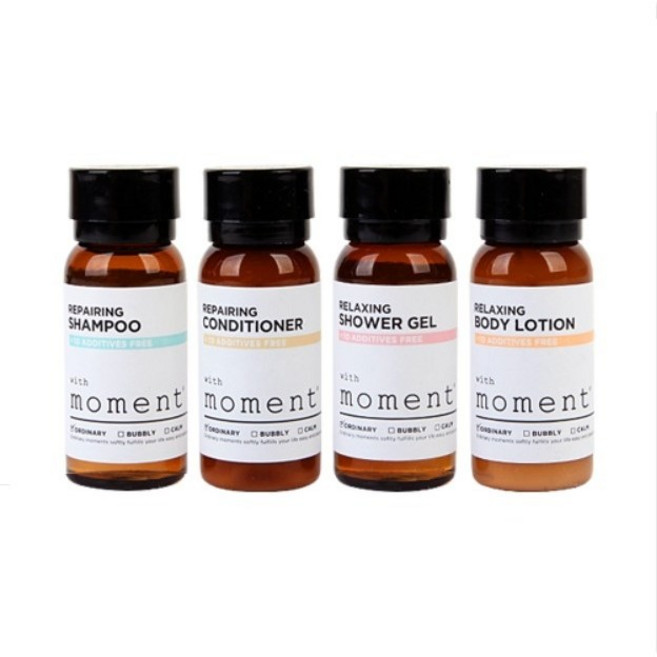 여행용 샴푸 린스 바디워시 로션 위드모먼트 휴대용 미니어처 4종, 1개, 30ml