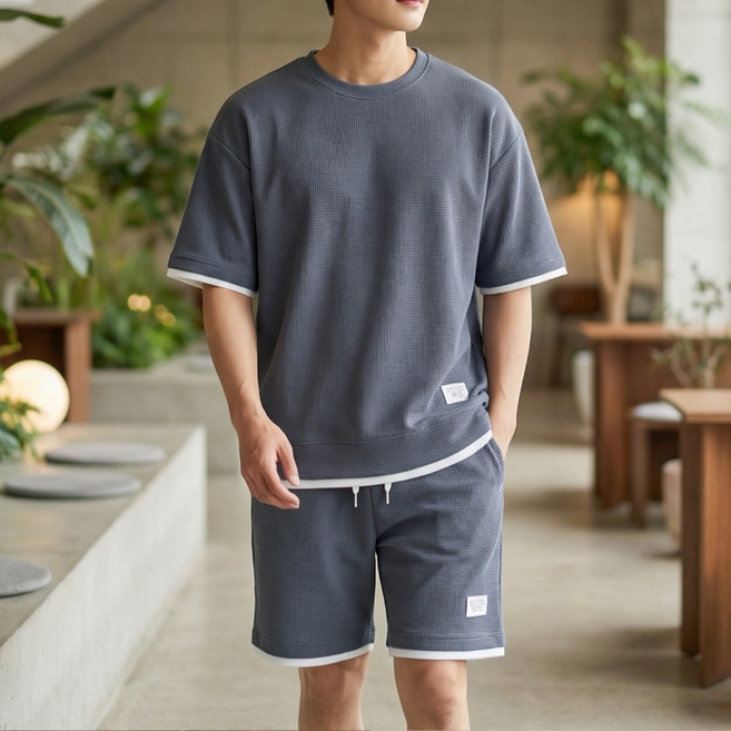 NUNUHANA 남자 흡한속건 빅사이즈 트레이닝복 세트