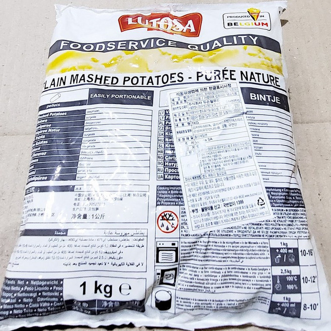 업소용 냉동 플레인 매쉬드 포테이토 1K X10, 1kg, 10개