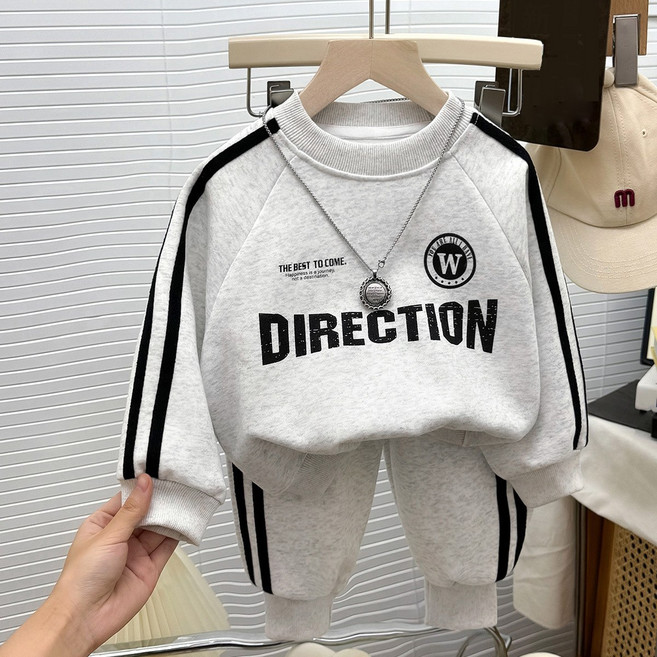 ZPEIZ 캐주얼 봄 남아 어린이 아동 스포츠 맨투맨 세트 트레이닝 투피스 상하 바지세트 아동상하복세트