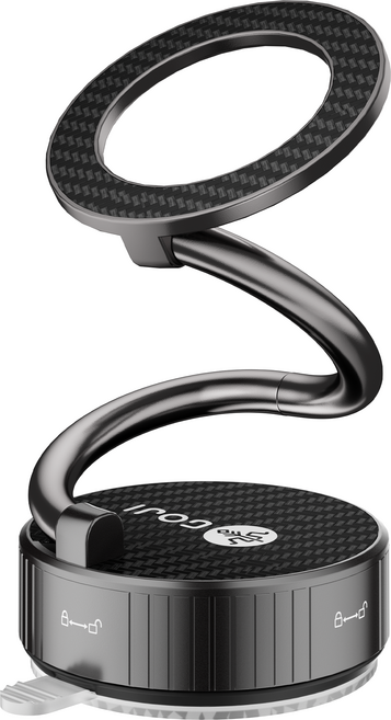 AITEWO 차량용 핸드폰 거치대 맥세이프 진공 흡착식 360도 회전 다각도조절, 블랙