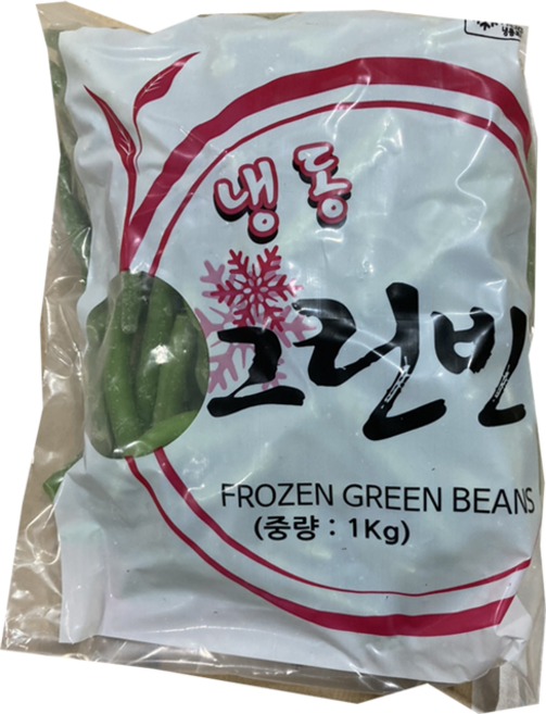 에이치에이유통 글로벌 냉동 그린빈 홀 1kg 손질 줄기콩 그린빈스 업소용, 1개