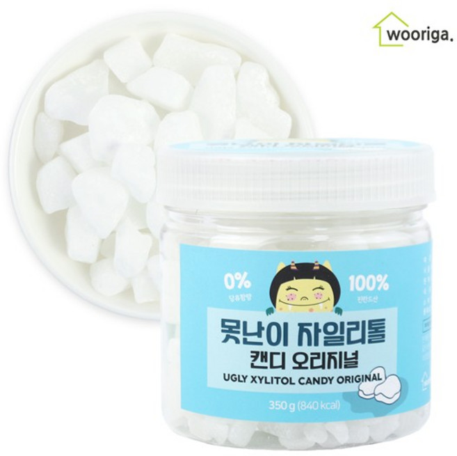 핀란드산 원료 못난이 자일리톨 캔디 오리지날 350g 사탕, 1개