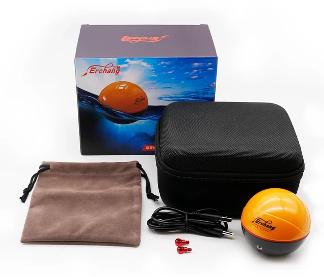 어군탐지기 Erchang-F68 무선 어군 탐지기 깊이 에코 사운더 듀얼 주파수 음파 알람 변환기 IOS 및 안드로, 01 Wireless Fish Finder, 1개