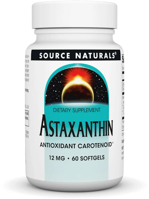 소스 내추럴스 아스타잔틴 항산화 카로티노이드 12mg - Source Naturals Astaxanthin Antioxidant Carotenoid 12mg - 60 Sof, 1개, 18.14g, 60정 - 쿠팡
