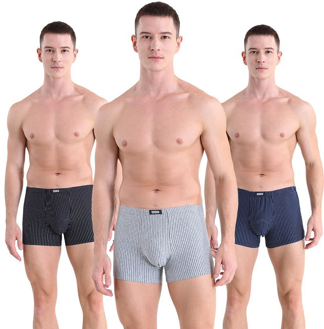 디디오 남성 코튼소재 베이직 드로즈 3종세트 가성비 빅사이즈 120까지 스트라이프 편한 면팬티