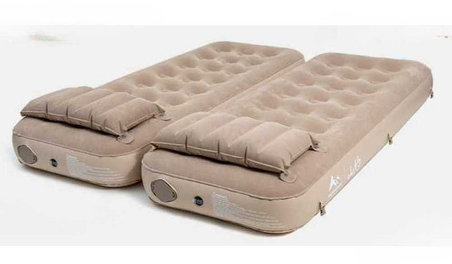 캠핑용 자충 에어 매트 캠핑 차박 에어침대 2인 3인용, 싱글에어침대2연결가능-190x160x25cm