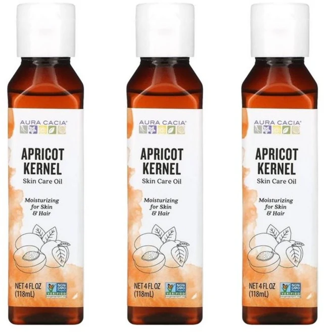 Aura Cacia 살구씨 오일 애프리콧 118ml x3팩 - 쿠팡