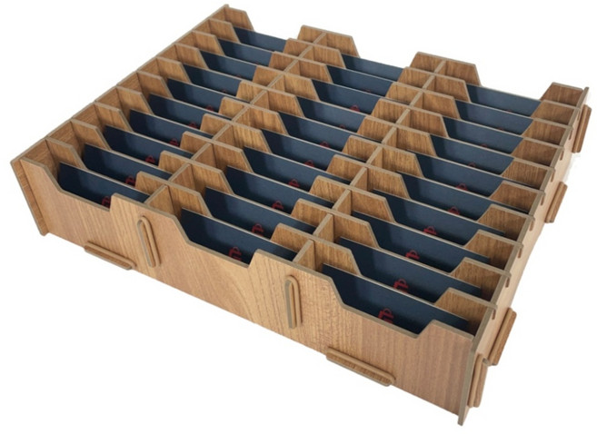 올지 30 명함보관함 쿠폰 카드 꽂이 수납함, 브라운, 1개