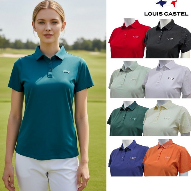 루이까스텔 여성 데일리룩 기본 무지 냉감 타공 반팔 티셔츠 단체티 7LOTS407