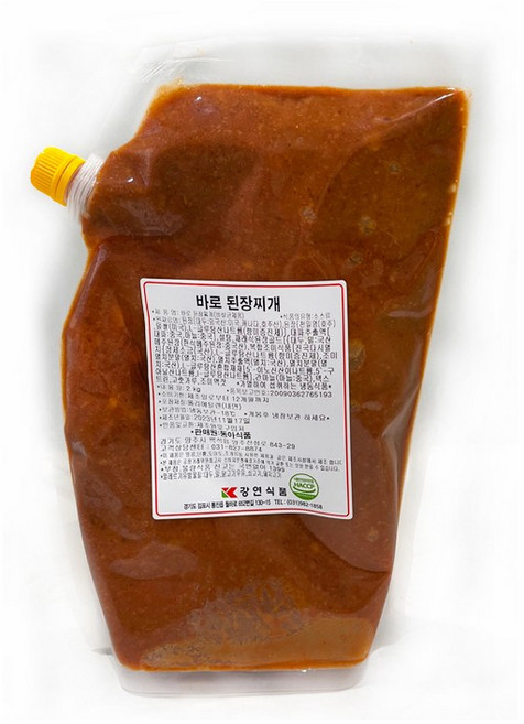 참소당 바로 된장찌개양념2kg/ 된장찌개용 소스/26.09.03일자, 1개, 2kg