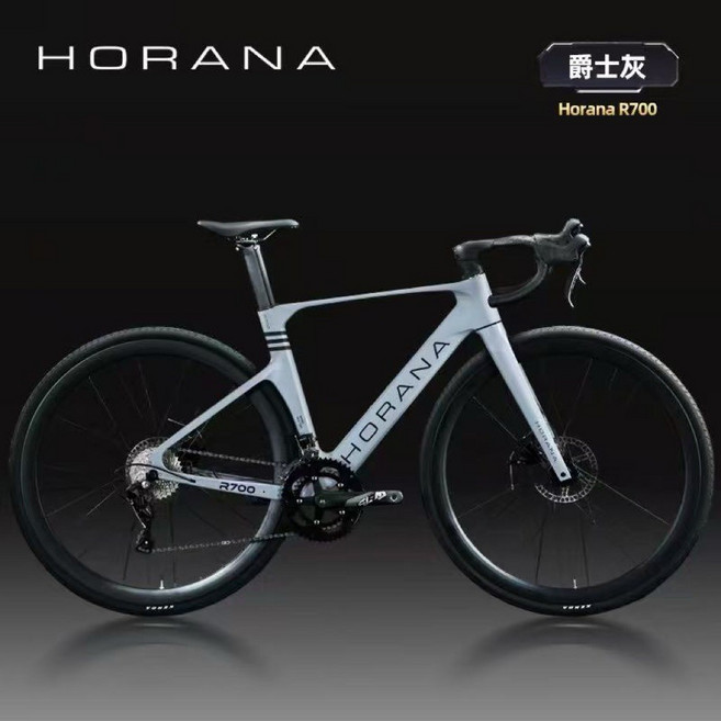 HORANA R700 競速公路車 鋁鎂合金超輕一體把, 灰, 1個