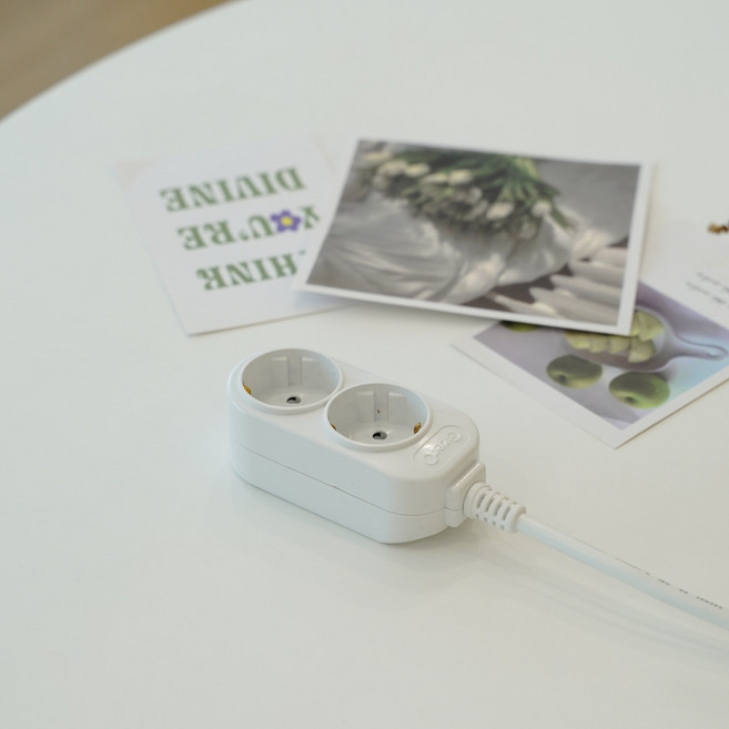 국산 KC인증 멀티콘센트 멀티탭 2구 250V~10A, 4.5m, 1개, 백색