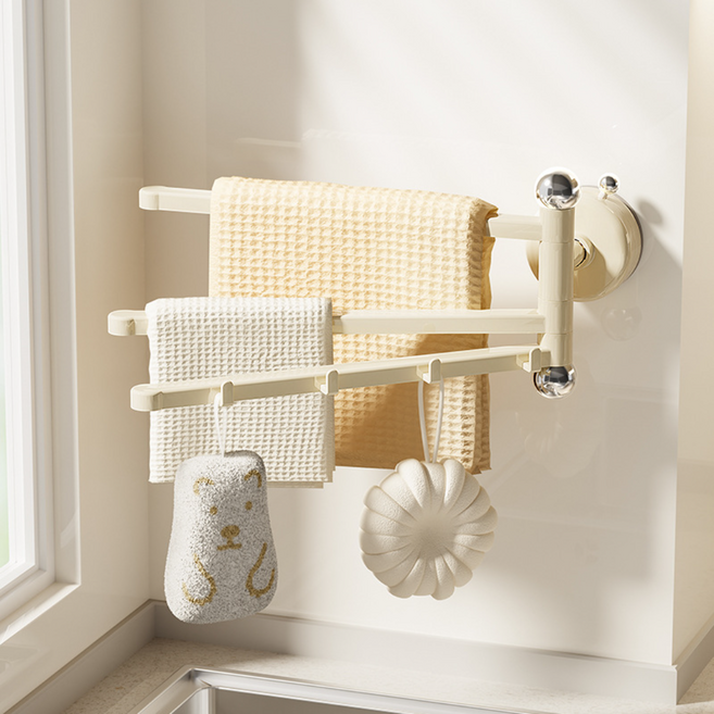 라앤민코 무타공 행주걸이 싱크대 다용도, 크리미옐로우, 1개